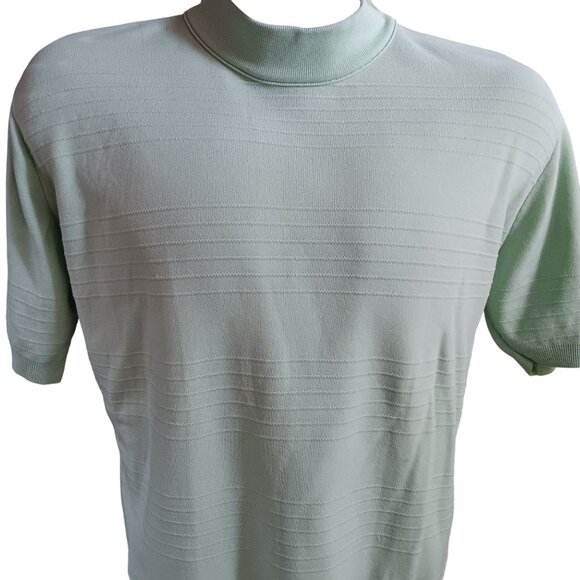 Vintage Large Mock T-shirt 1980's MK Today Milwaukee Mint Green 1970's Brady - Picture 1 of 6